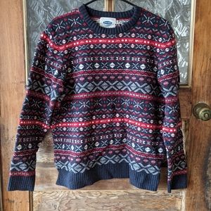 Old navy holiday sweater men, small